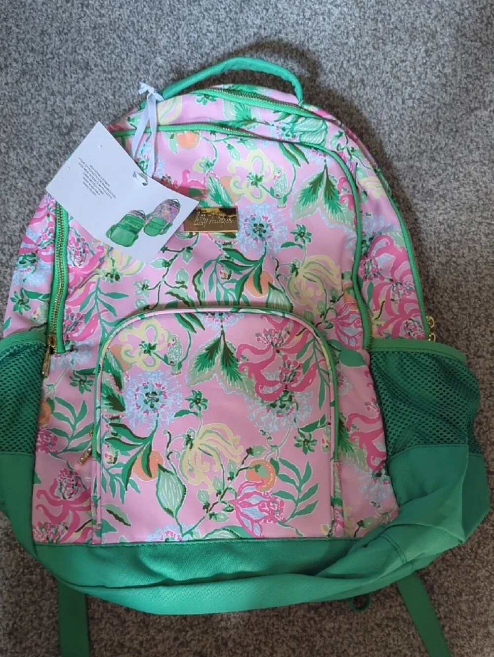 Lilly Pulitzer Women's Floral Pink & Green Backpack